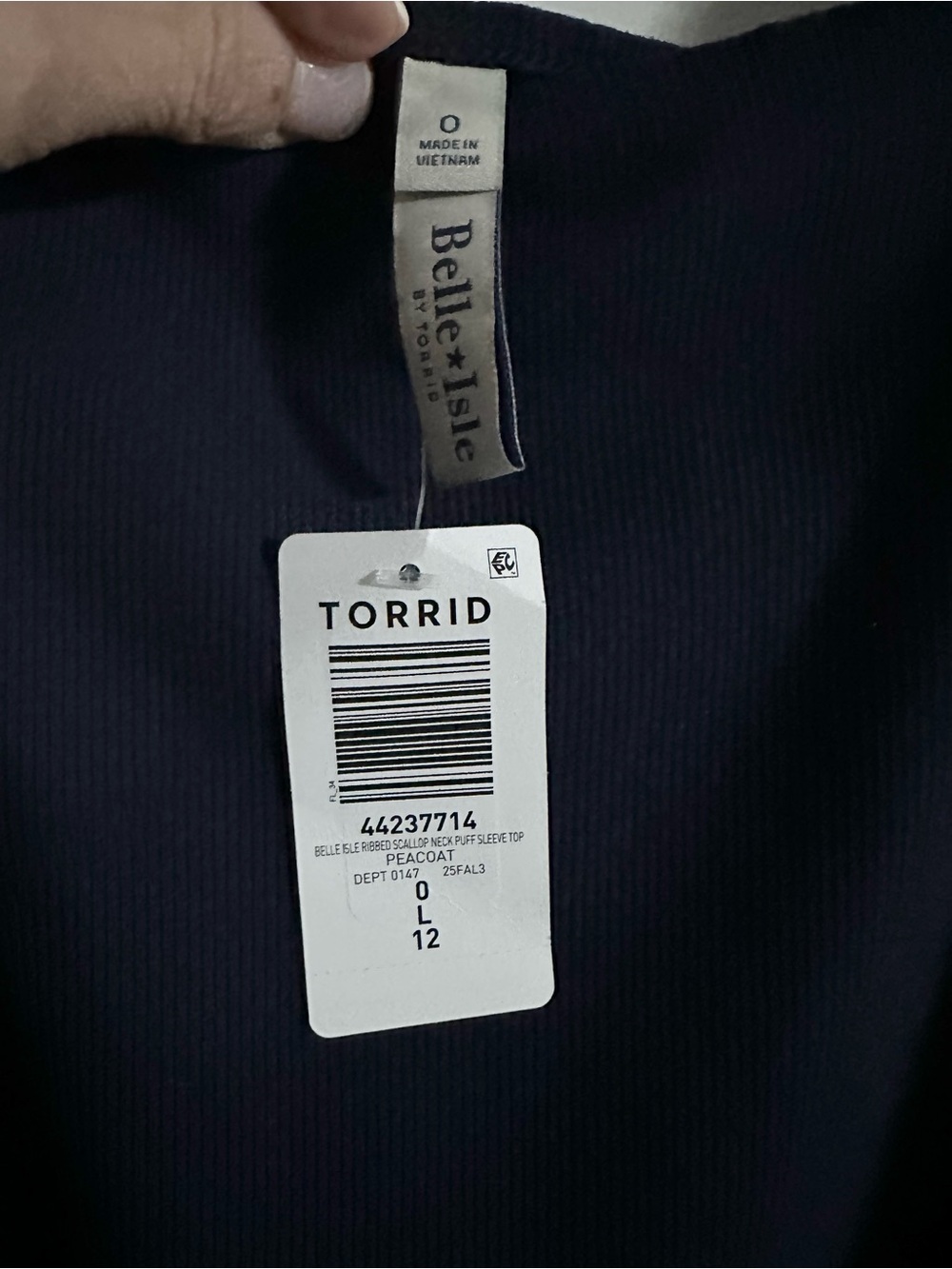 NWT Torrid Belle + Isle Ribbed Scalloped Square Neck Puff Sleeve Top Size Large - Picture 5 of 6